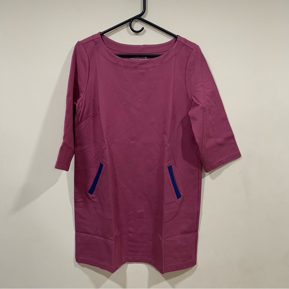 NWOT BetaBrand Women’s Purple Plum Shift Dress Sz Large petite with pockets - Picture 1 of 7